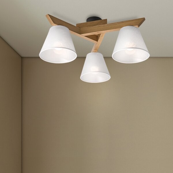 Brilagi - LED Полилей за повърхностен монтаж ANTHONY 3xE14/40W/230V дъб/бял