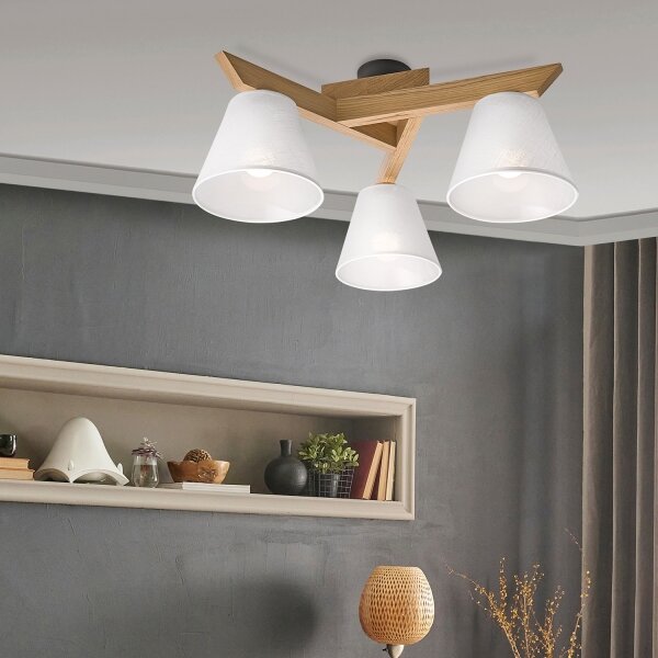 Brilagi - LED Полилей за повърхностен монтаж ANTHONY 3xE14/40W/230V дъб/бял