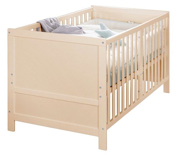 Детско креватче 70x140 cm с регулируема височина в естествен цвят Easy Sleep – Roba