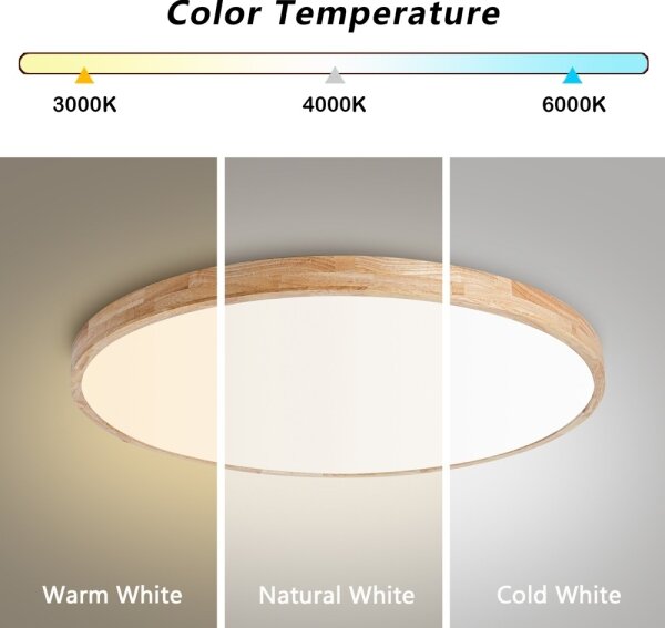 Brilagi - Димируемо LED осветително тяло WOODLINE LED/100W/230V 3000-6000K дъб Ø 80 см + дистанционно управление