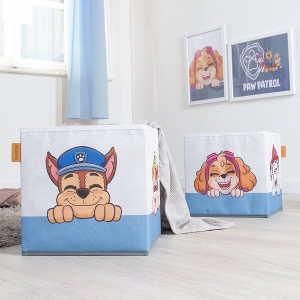 Текстилни детски органайзери за играчки в комплект 2 бр. 27x27x27 cm Paw Patrol – Roba