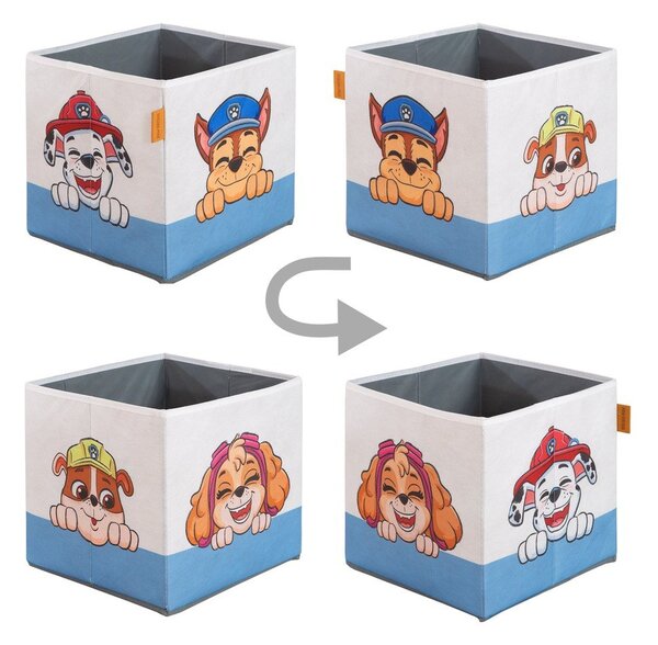 Текстилни детски органайзери за играчки в комплект 2 бр. 27x27x27 cm Paw Patrol – Roba