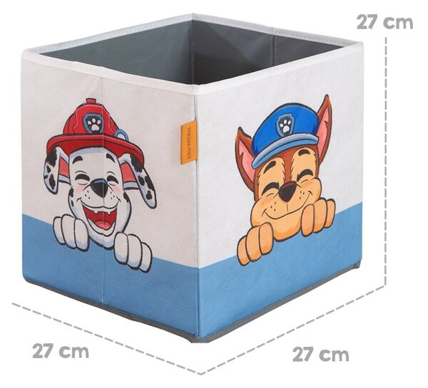 Текстилни детски органайзери за играчки в комплект 2 бр. 27x27x27 cm Paw Patrol – Roba