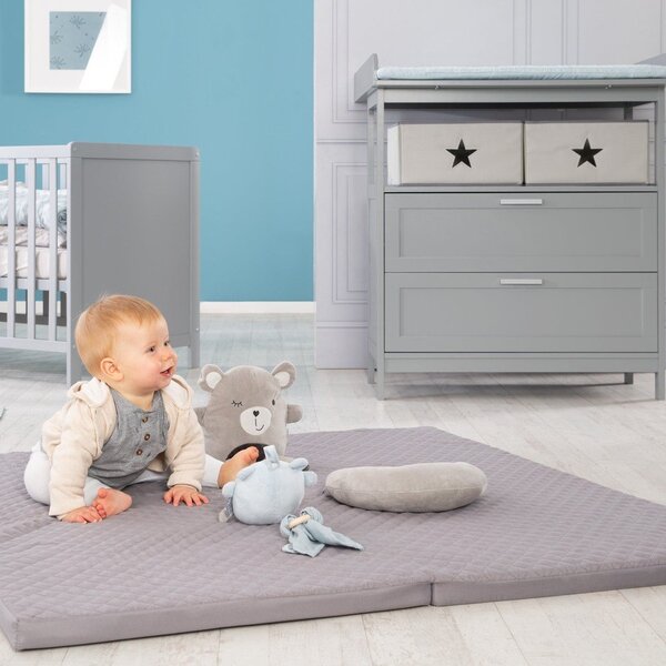 Тъмносиво детско килимче за игра 120x120 cm Style – Roba
