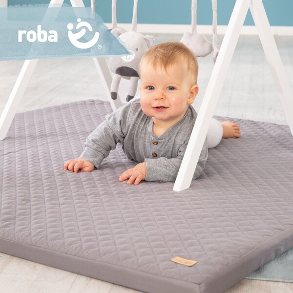 Тъмносиво детско килимче за игра 120x120 cm Style – Roba