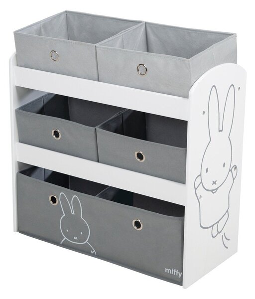 Бял/сив органайзер за детски играчки 63,5x29,5x60 cm Miffy – Roba