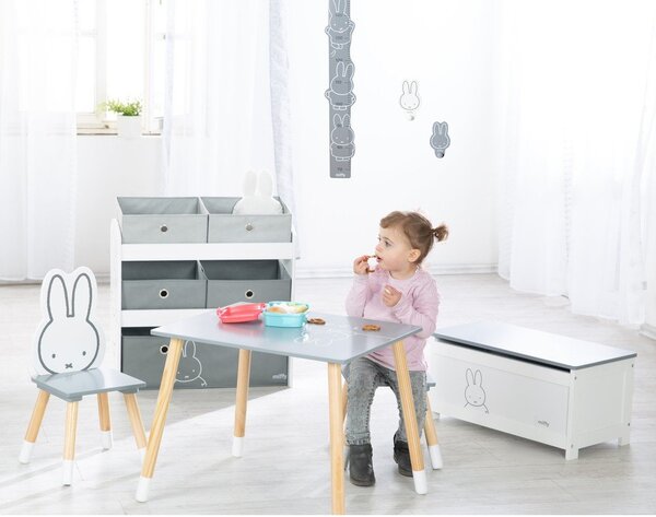 Бял/сив органайзер за детски играчки 63,5x29,5x60 cm Miffy – Roba