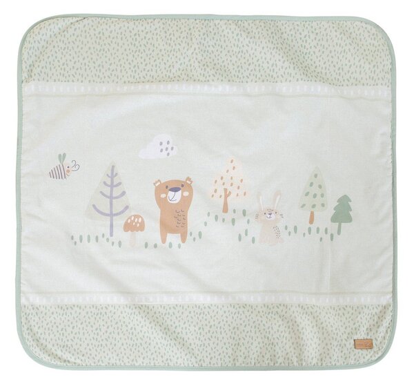 Светлозелено бебешко одеяло от микроплюш 80x80 cm Woodland Buddies – Roba