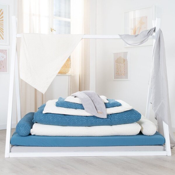 Кремаво детско спално бельо за детско креватче 80x80 cm Seashells – Roba