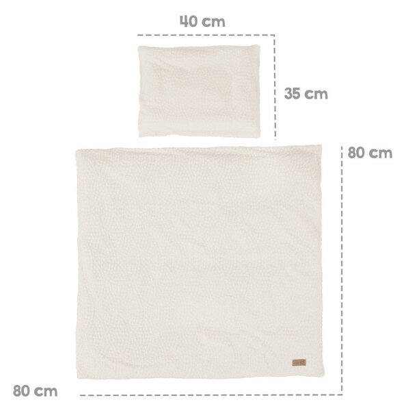 Кремаво детско спално бельо за детско креватче 80x80 cm Seashells – Roba