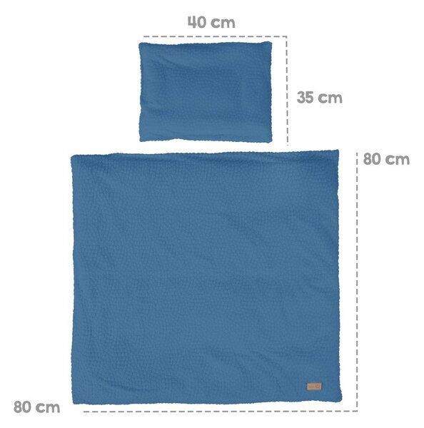 Синьо детско спално бельо за детско креватче 80x80 cm Seashells – Roba
