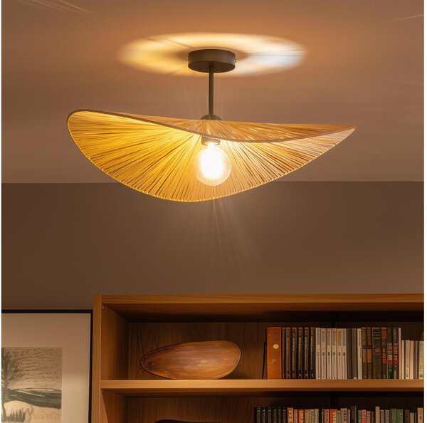 Brilagi - LED повърхностно монтиран полилей CERIA BOHO 1xE27/60W/230V Ø 60 cm черен/бежов