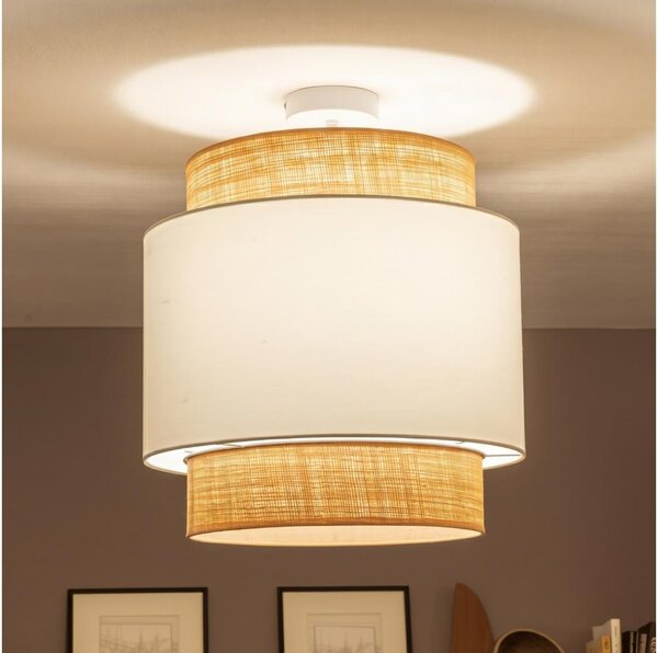 Brilagi - LED плафон CERIA 1xE27/60W/230V Ø 40 см бежово/бяло