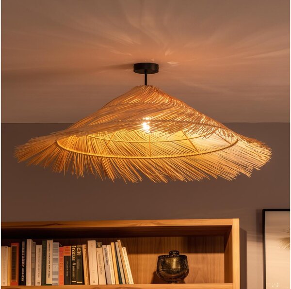 Brilagi - LED плафон CERIA BOHO 1xE27/60W/230V Ø 100 см черно/бежово