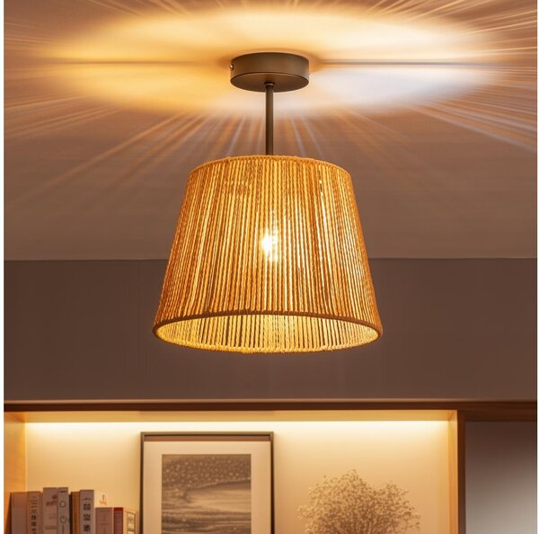 Brilagi - LED полилей за повърхностен монтаж CERIA BOHO 1xE27/60W/230V Ø 28 см черен/кафяв