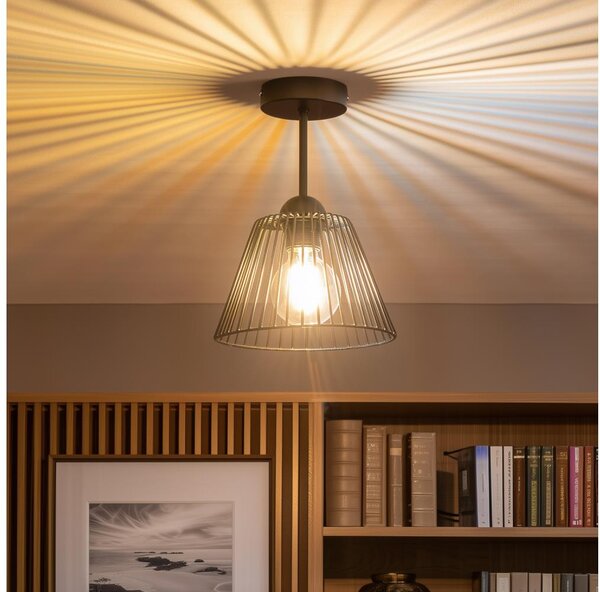 Brilagi - LED прикрепен полилей CERIA WIRE 1xE27/60W/230V Ø 21 см черен
