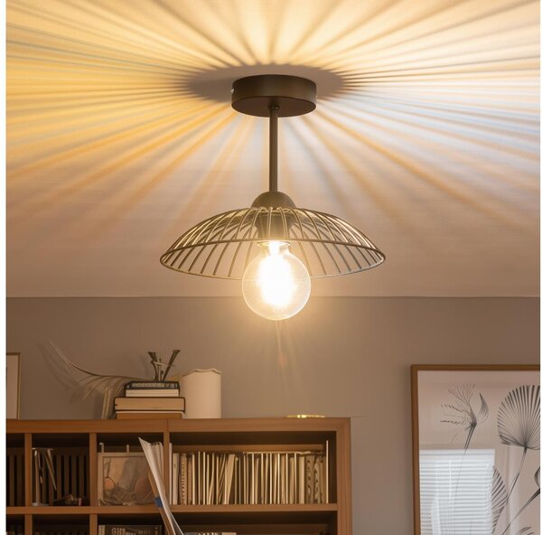 Brilagi - LED полилей за повърхностен монтаж CERIA WIRE 1xE27/60W/230V Ø 26 cm черен