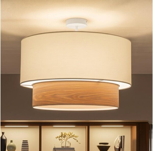 Brilagi - LED плафон CERIA 1xE27/60W/230V Ø 50 см бял/бежов