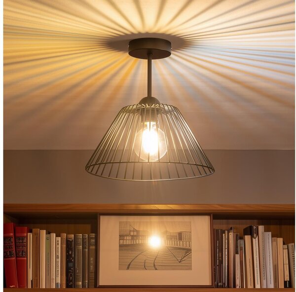 Brilagi - LED повърхностно монтиран таванен полилей CERIA WIRE 1xE27/60W/230V Ø 30 см черен