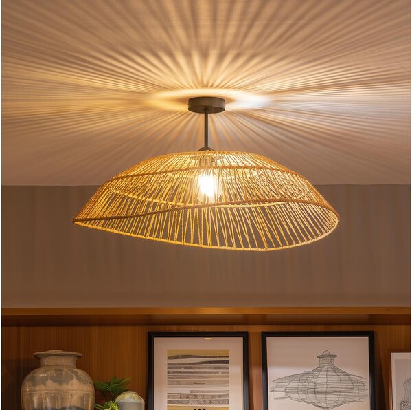 Brilagi - LED полилей за повърхностен монтаж CERIA BOHO 1xE27/60W/230V Ø 70 см черен/кафяв