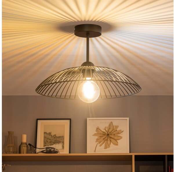 Brilagi - LED плафон CERIA WIRE 1xE27/60W/230V Ø 38 см черен