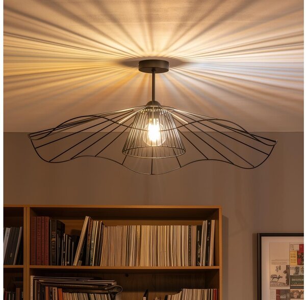 Brilagi - LED монтиран полилей CERIA WIRE 1xE27/60W/230V Ø 80 см черен