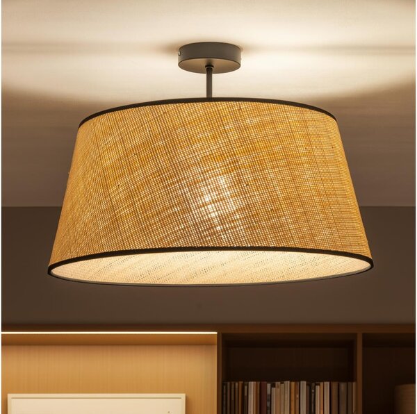 Brilagi - LED плафон CERIA 1xE27/60W/230V Ø 50 см черен/бежов