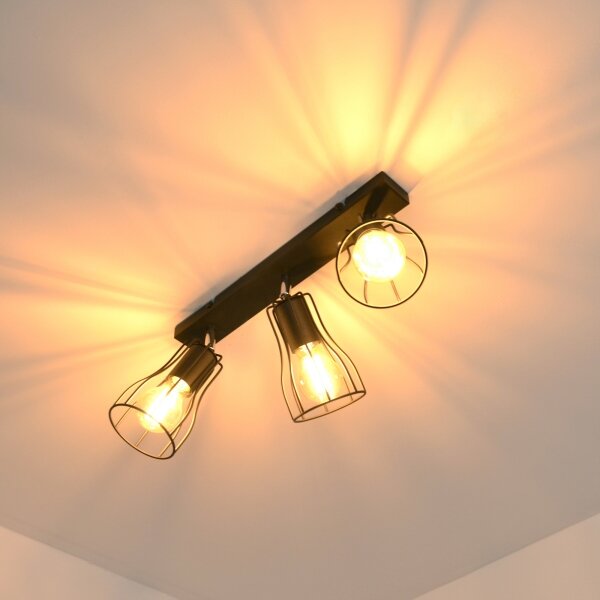 LED Спот TUBE II 3xE27/15W/230V черен