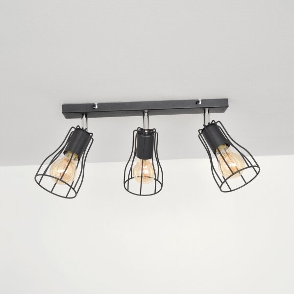 LED Спот TUBE II 3xE27/15W/230V черен