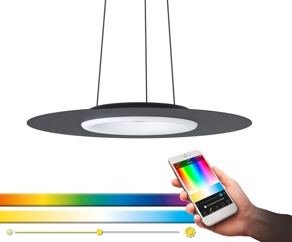 Eglo 99125 - LED RGB Димируем висящ полилей COMPO ROSSO-C LED/16W/230V