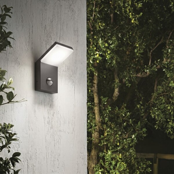 Ideal Lux - LED външен осветител със сензор STYLE LED/9W/230V CRI 90 IP54 антрацит