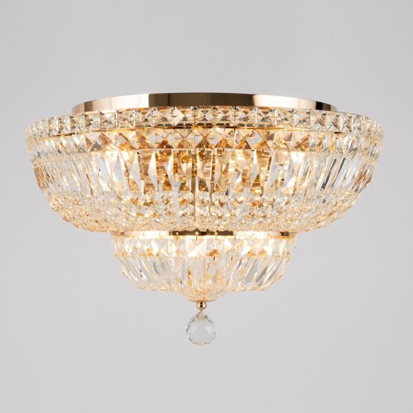 Maytoni DIA100-CL-12-G - Плафон BASFOR 12xE14/60W/230V златист