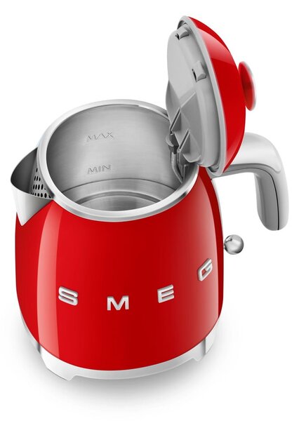 Червена електрическа кана от неръждаема стомана 800 ml Retro Style – SMEG