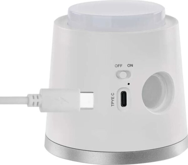 LED регулируема настолна лампа 4в1, 6W, 3.7V, 3000K/4000K/6500K, бяла