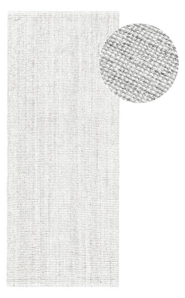 Светлосива двустранна ръчно изработена ютена пътека 80x200 cm Bouclé Jaipur – Hanse Home