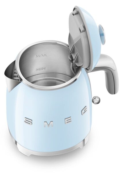 Светлосиня електрическа кана от неръждаема стомана 800 ml Retro Style – SMEG