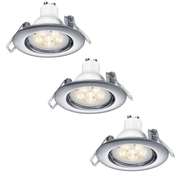 TRIO - К-кт 3бр. LED Димируеми лунички за вграждане LED/5,5W/230V