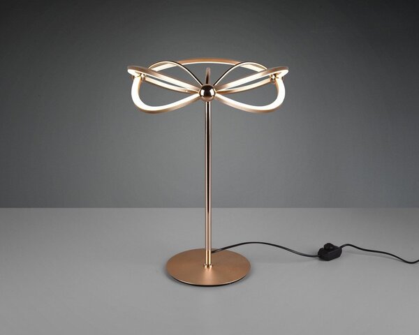 LED затъмняваща се настолна лампа в месингов цвят (височина 50 cm) Charivari – Trio