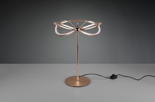 LED затъмняваща се настолна лампа в месингов цвят (височина 50 cm) Charivari – Trio