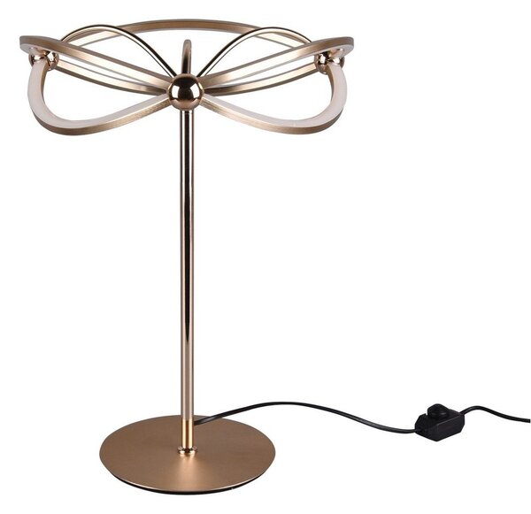 LED затъмняваща се настолна лампа в месингов цвят (височина 50 cm) Charivari – Trio