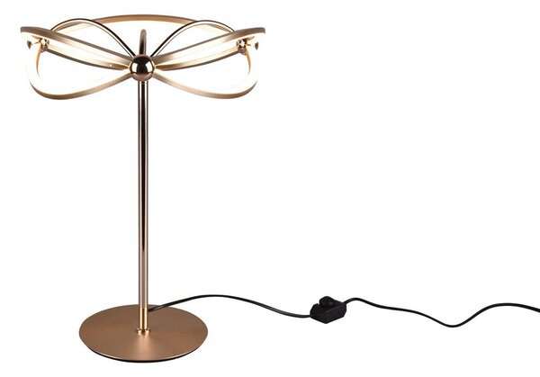 LED затъмняваща се настолна лампа в месингов цвят (височина 50 cm) Charivari – Trio