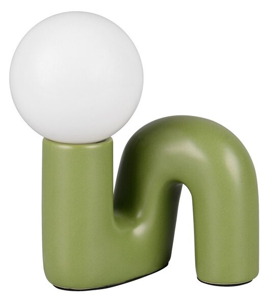 Зелена керамична настолна лампа (височина 21,5 cm) Quinn – Reality