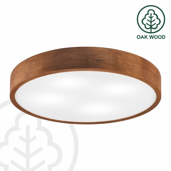 Brilagi - LED таванно осветително тяло CARVALHO 4xE27/60W/230V, дъб/череша, Ø 57,5 см