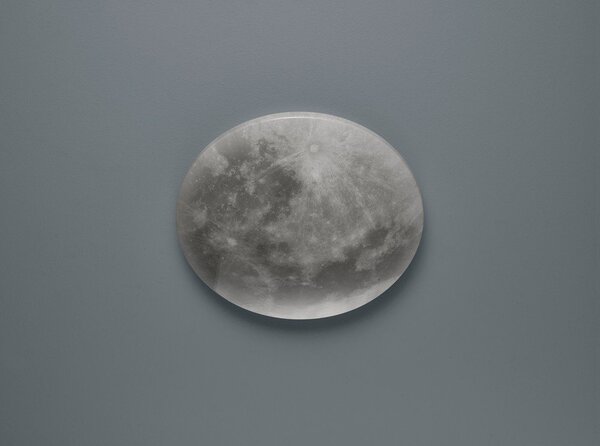 Светлосива LED детска лампа за таван с абажур от акрилно стъкло ø 40 cm Lunar – Trio