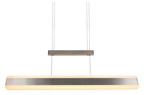 LED висящо осветително тяло в матово сребрист цвят с метален абажур Arcola – Trio