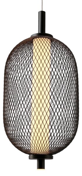 Висящ LED полилей на шнур PUMA LED/10W/230V, диаметър 15 cm, черен