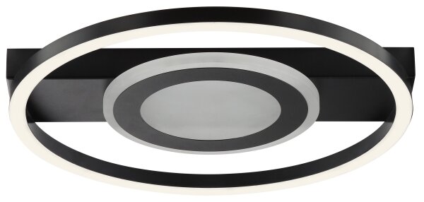 Brilliant - LED RGBW плафон с възможност за димиране MAUREEN LED/20W/230V 3000-6500K черен + дистанционно управление