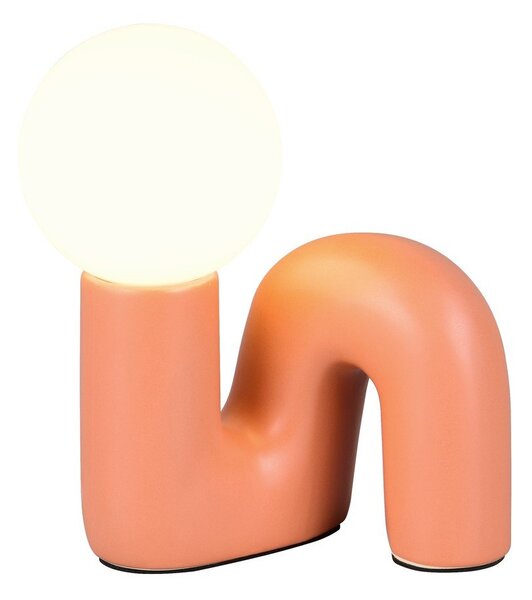 Оранжева керамична настолна лампа (височина 21,5 cm) Quinn – Reality