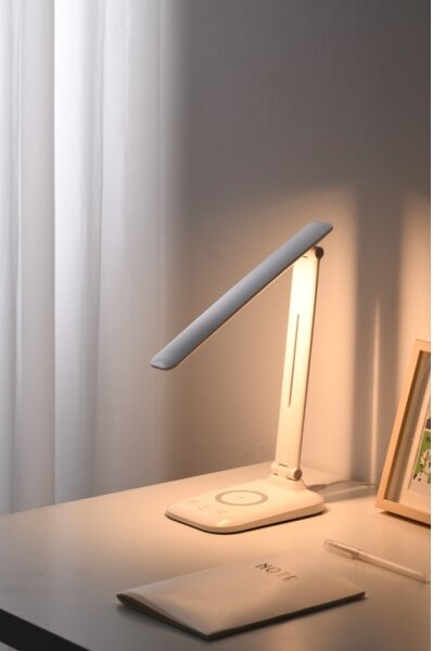 Immax 09107L - LED димируема настолна лампа с безжично зареждане QI LUMI LED/7W/230V бяла