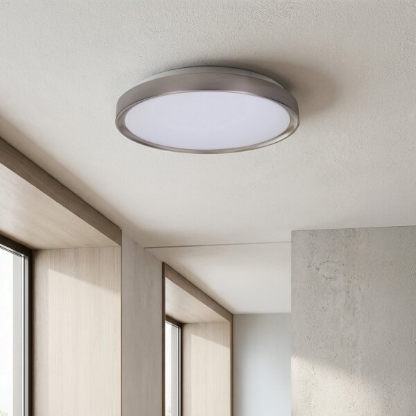 Brilagi-LED димируемо осветително тяло FANCIA LED/48W/230V 3000-6500K Ø 39 см, сребристо + дистанционно управление